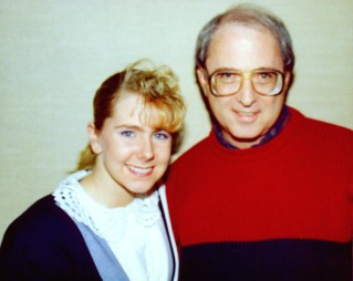 [Joe Haran with Tonya at the first meeting of the fan club]