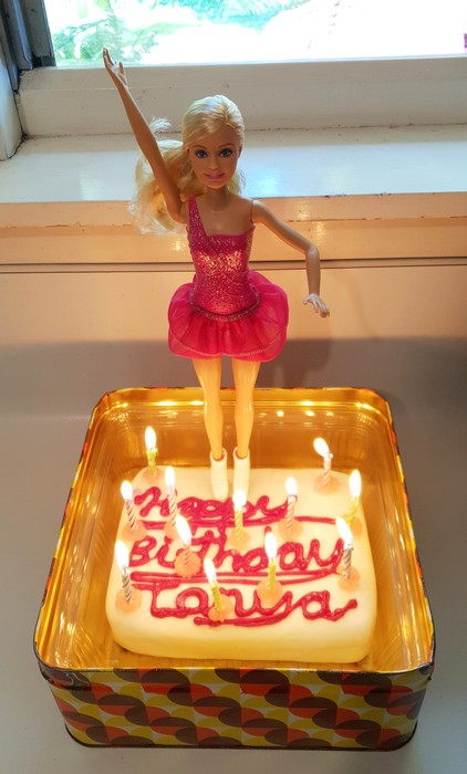 [2024 Special Duties Section Tonya birthday cake close-up showing candles]